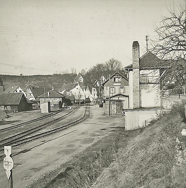 Bahnhofsplatz Ebhausen - 1954