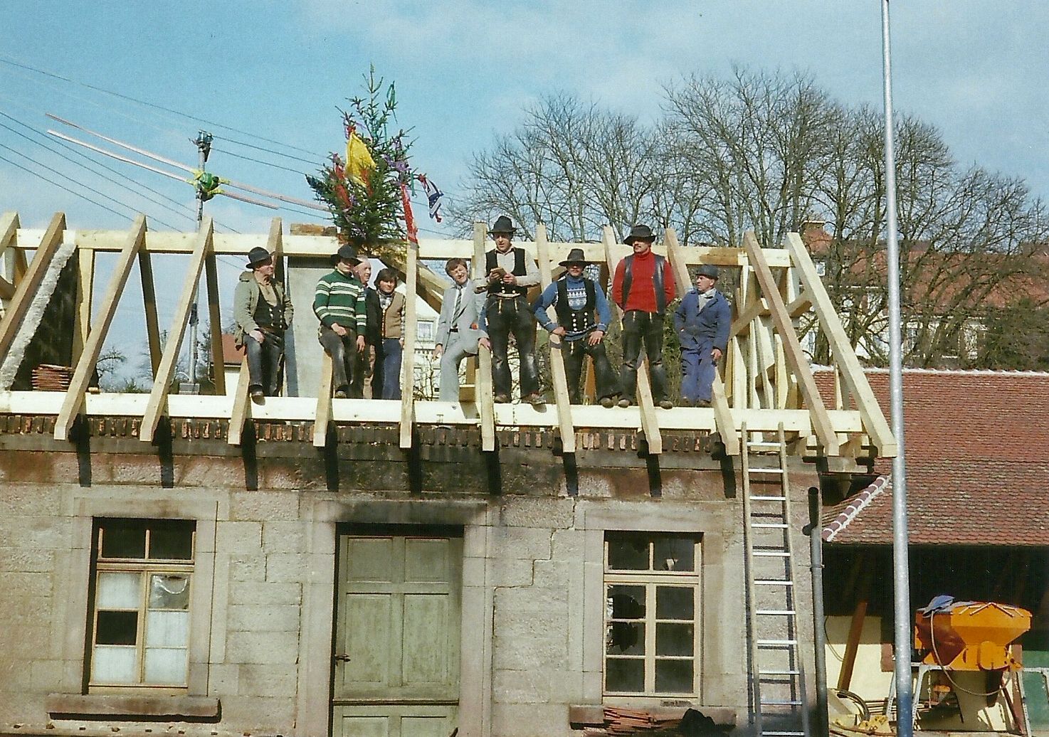 Richtfest bei der Renovierung vom Backhaus Wöllhausen
