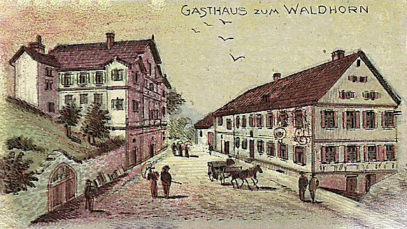 Waldhorn Ebhausen, um 1900